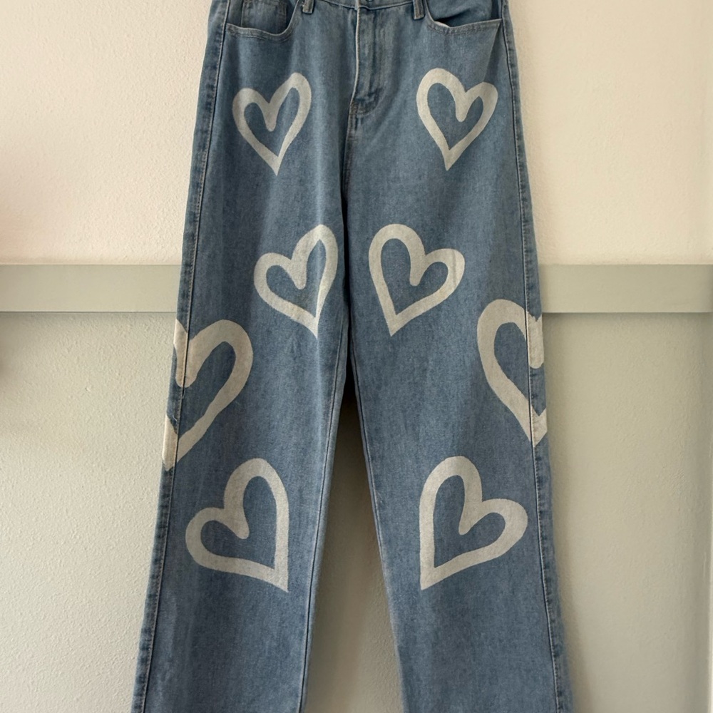 Cider Blue Jeans with Heart Design